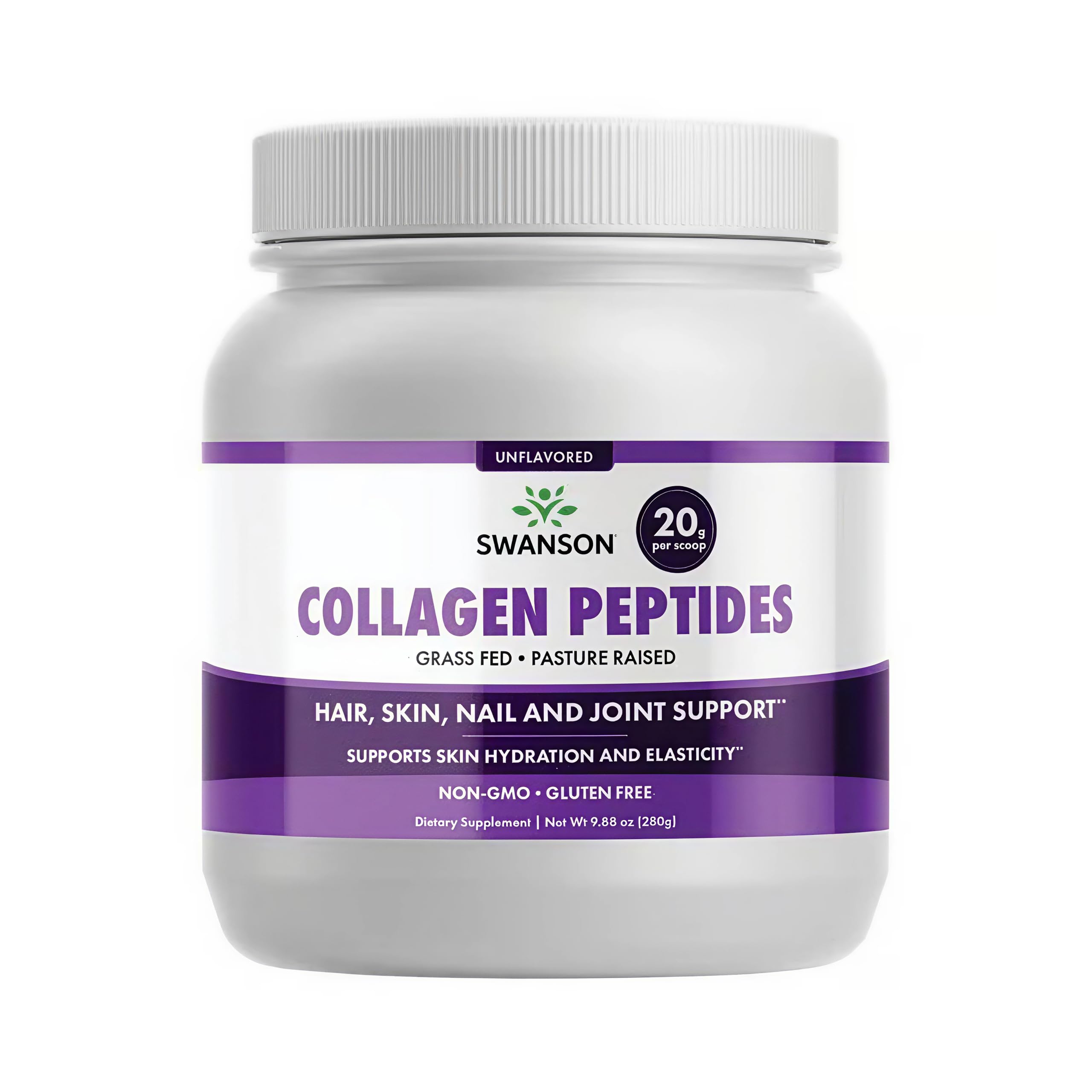 Swanson Vitamins Collagen Peptides, Unflavored, 20 g, 9.88 oz Powder