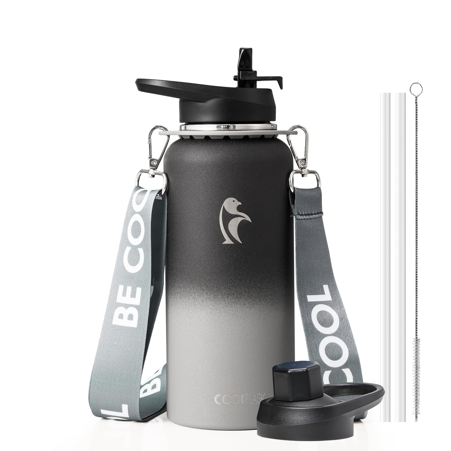 32 oz Water Bottle Insulated Stainless Steel with Strap