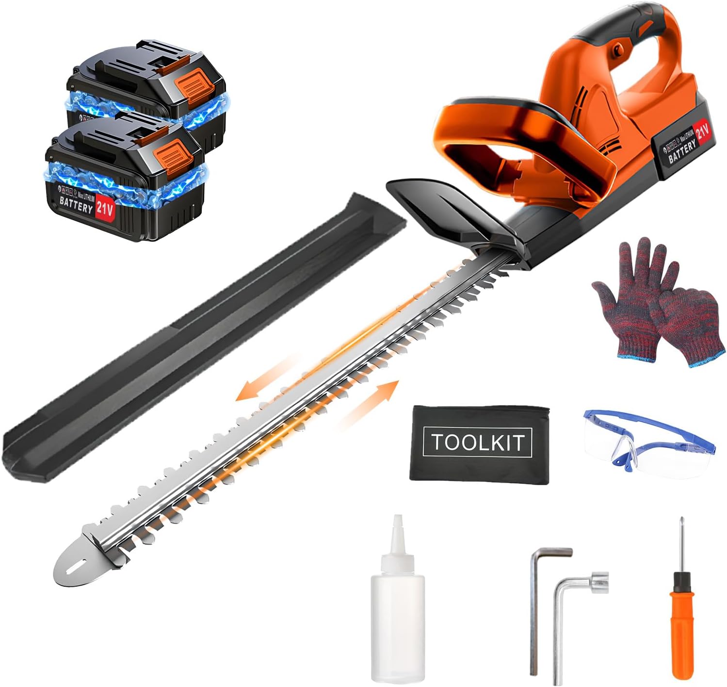 Hedge Trimmer Cordless,Electric Bush Trimmer Battery