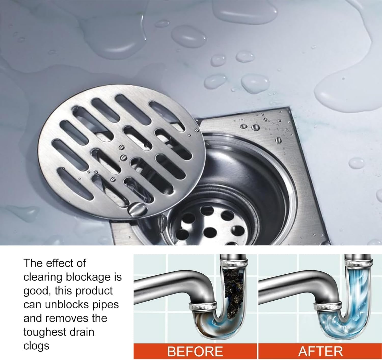 Pipe Bobo - Detergente per tubi Bobo, 2 pezzi, Power ful Pipe Dredge Agent, Strong Pipe, Excavator, WC per cucine e bagno, shower (2 pezzi)
