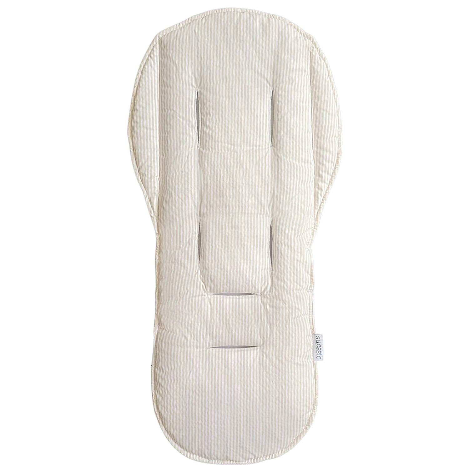 Suessie Stroller Liner – Universal and Reversible Seat Insert, Sand Stripe