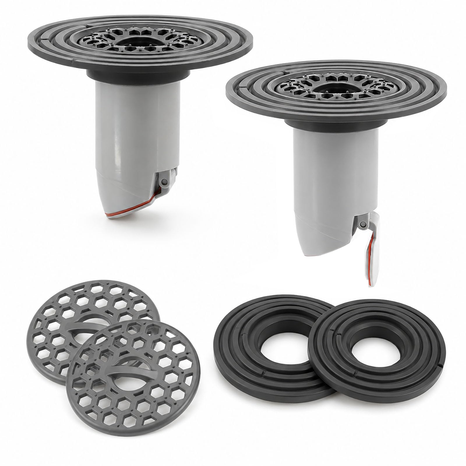 LMSAWK 2 Odor-Proof Shower Drain Plug, Fast Drainage Catcher for Shower Drain with Magnetic Backflow Preventer, Fits drains Sewers and Pipes with Inner Diameters from 1.5" to 3.9" Bathtub, Kitchen