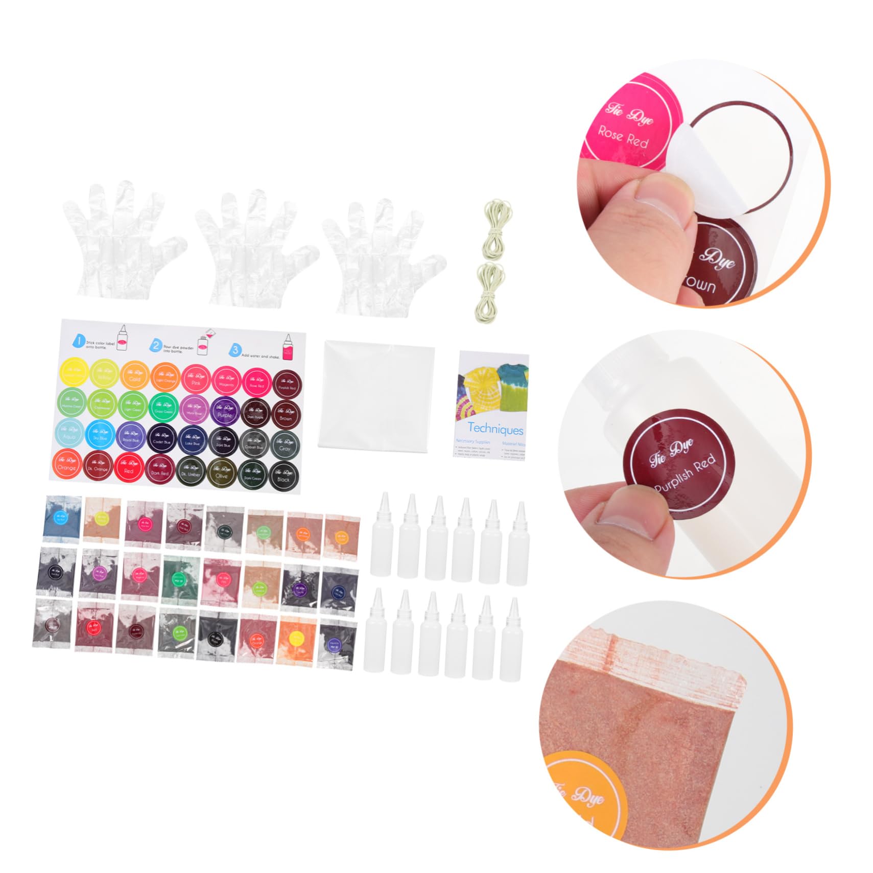 Housoutil Kit Tie Dye in Polvere 24 Colori per Cravatte e Magliette Coloranti per Tessuti per Adulti e Ragazzo Ragazza