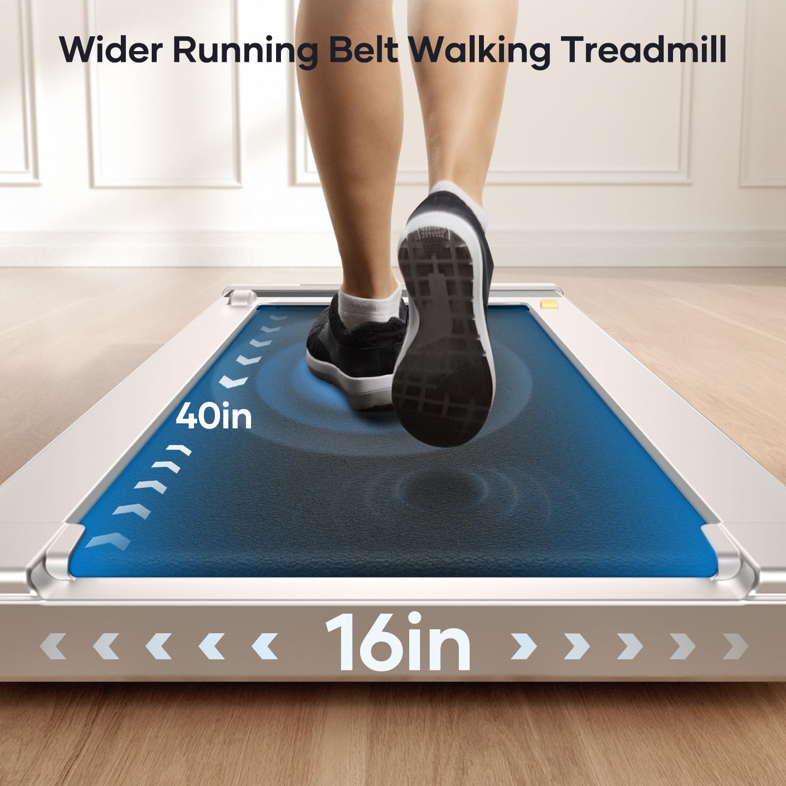 Walking Pad 10km/h, Laufband für Zuhause, Under Desk Schreibtisch Gehpad, 2.25HP Leiser Motor, 2 in 1 Elektrisches Laufband, Großes LED-Display, Fernbedienung und App