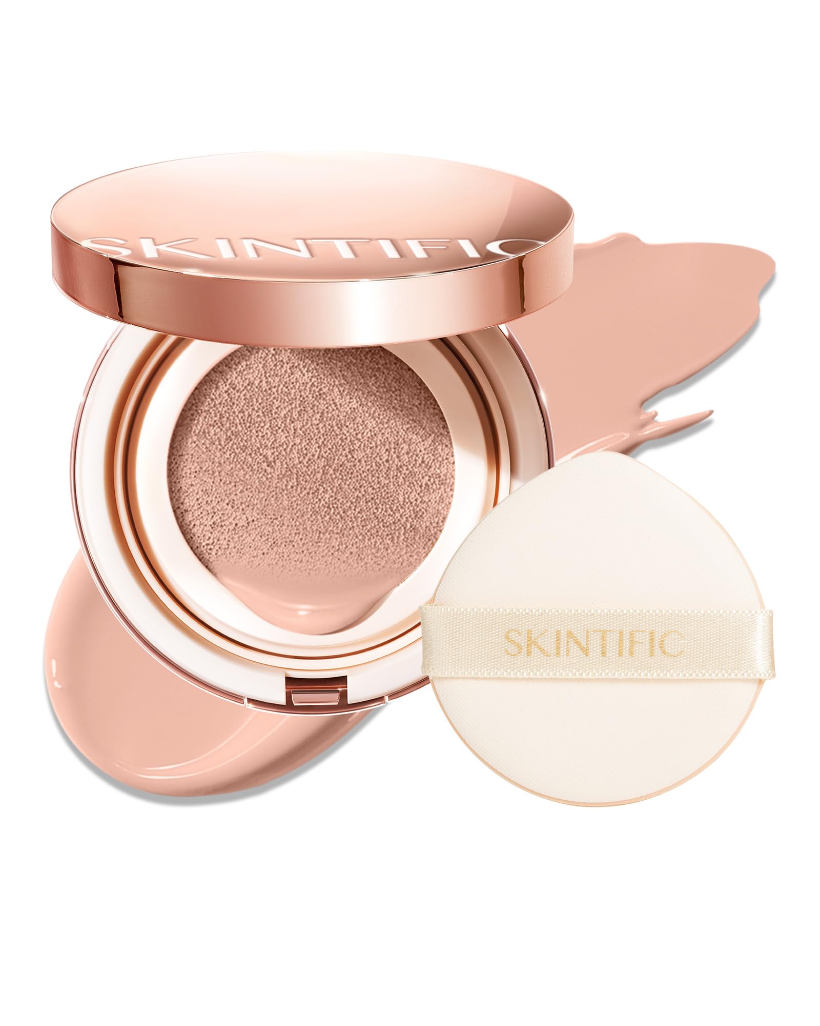 SKINTIFIC US STORE SKINTIFIC Full Coverage Cushion Foundation #01C Rose Ivory