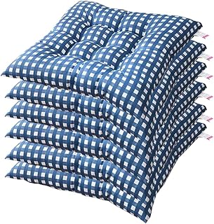 AGDLLYD Set de 4 Cojines de Asiento cojín de Silla 40x40x7cm para Interior y Exterior - Modelo 2019 - Muchos Colores - Acolchado Grueso/cojín de Suelo