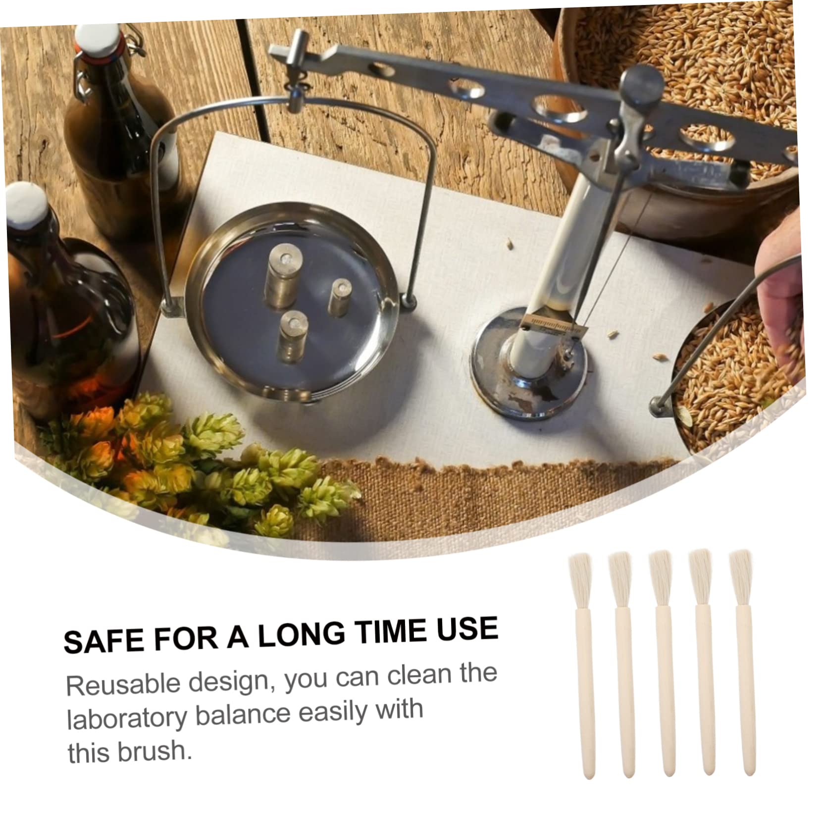 SOLUSTRE 5pcs Lab Balance Cleaning Brush Wire Bristle Brush for Laboratory Supplies