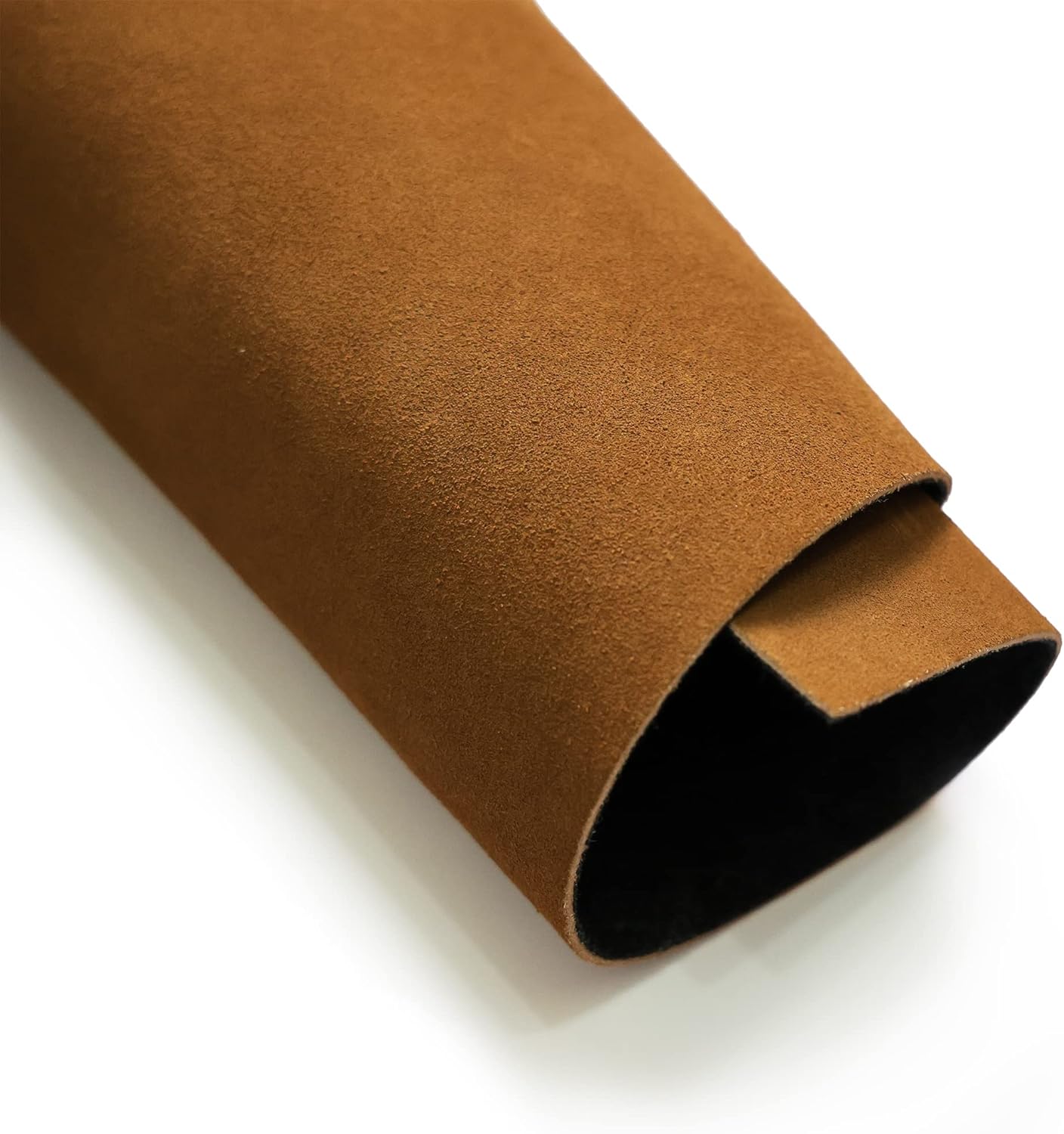 Suede Leather Square, Leather Sheet, Pre-Cut Pieces for Crafting, Tooling, Sewing, Brown, 1.85mm, 14"x14"