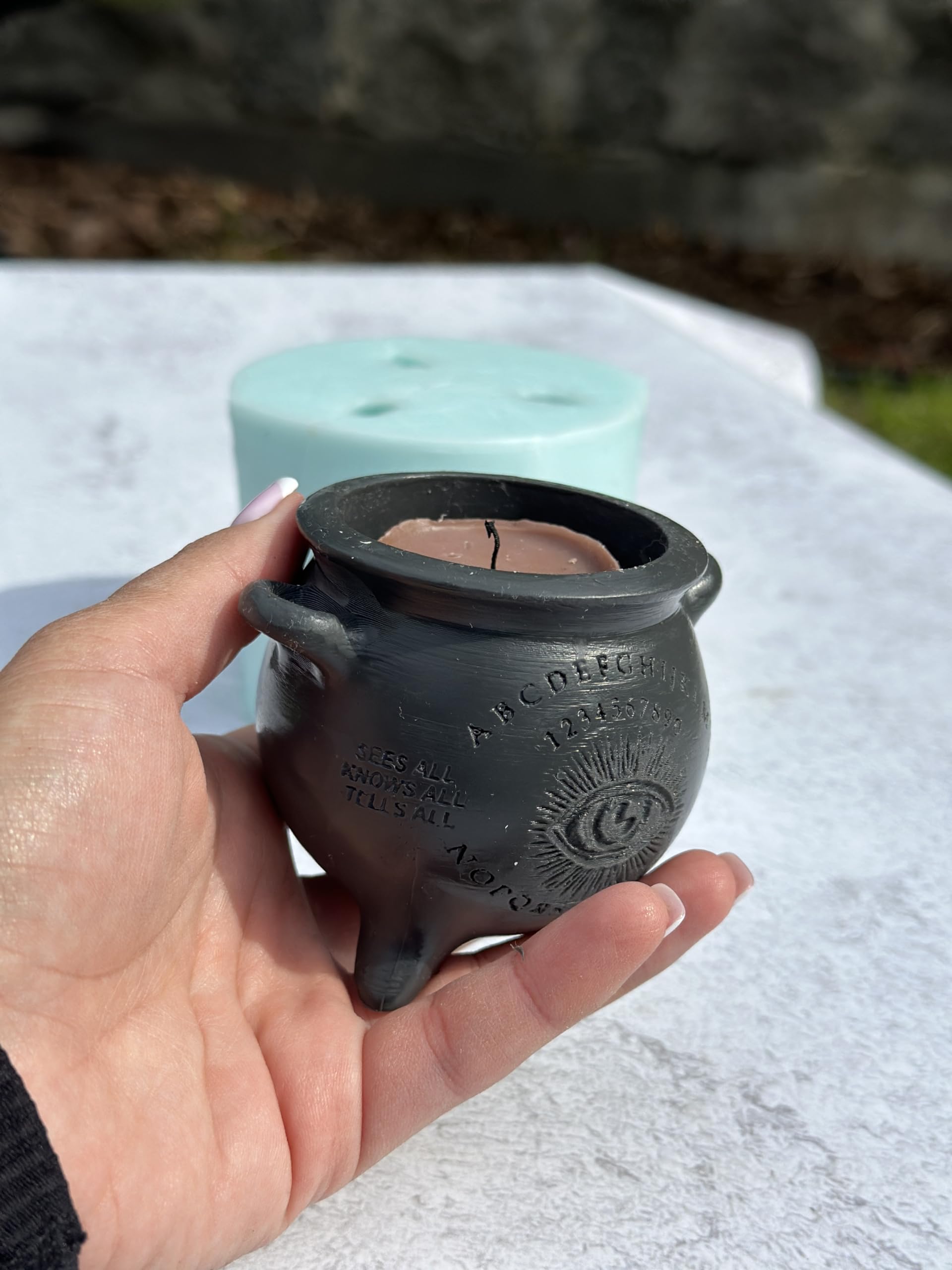 Amazon.com: Cauldron candle mold Handmade candle holder mold