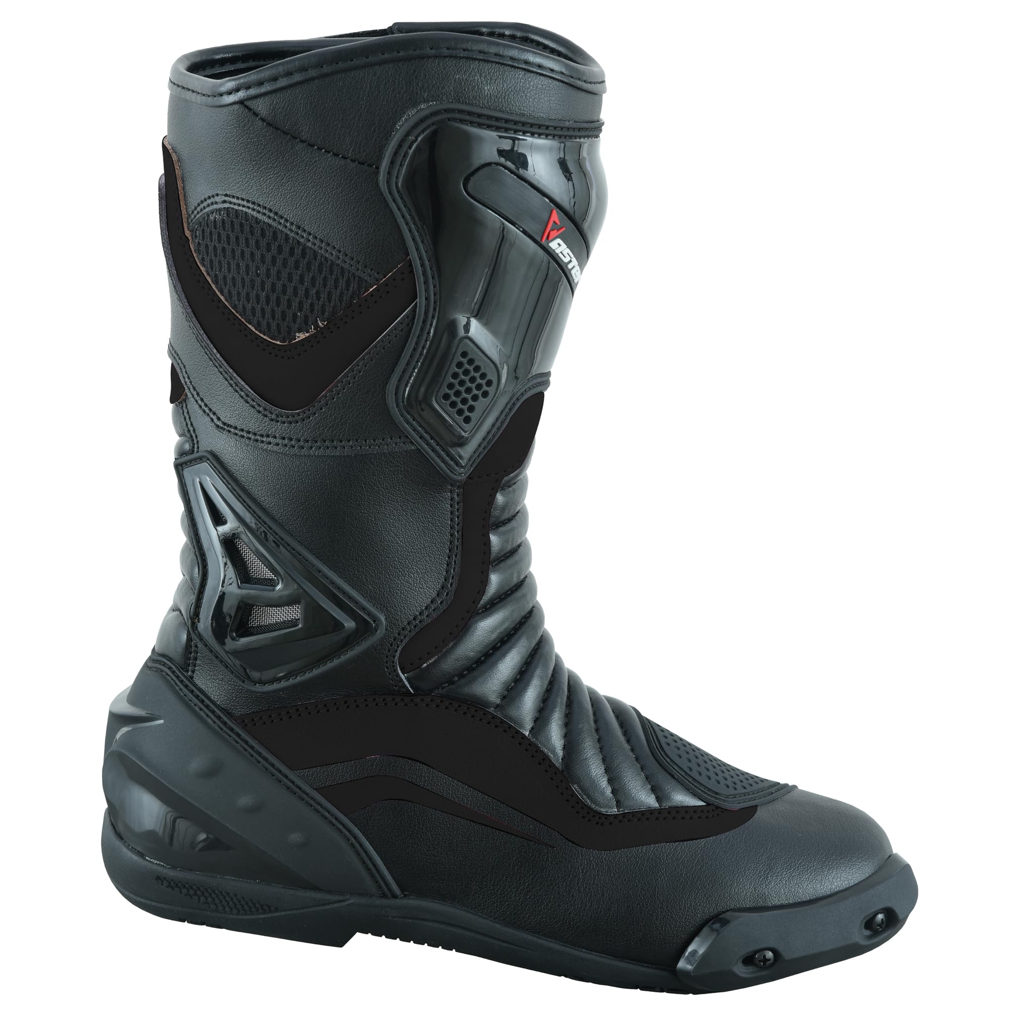 Zapatos de moto largos hasta el tobillo para mujer botas rosas para moto zapatos de cuero impermeables