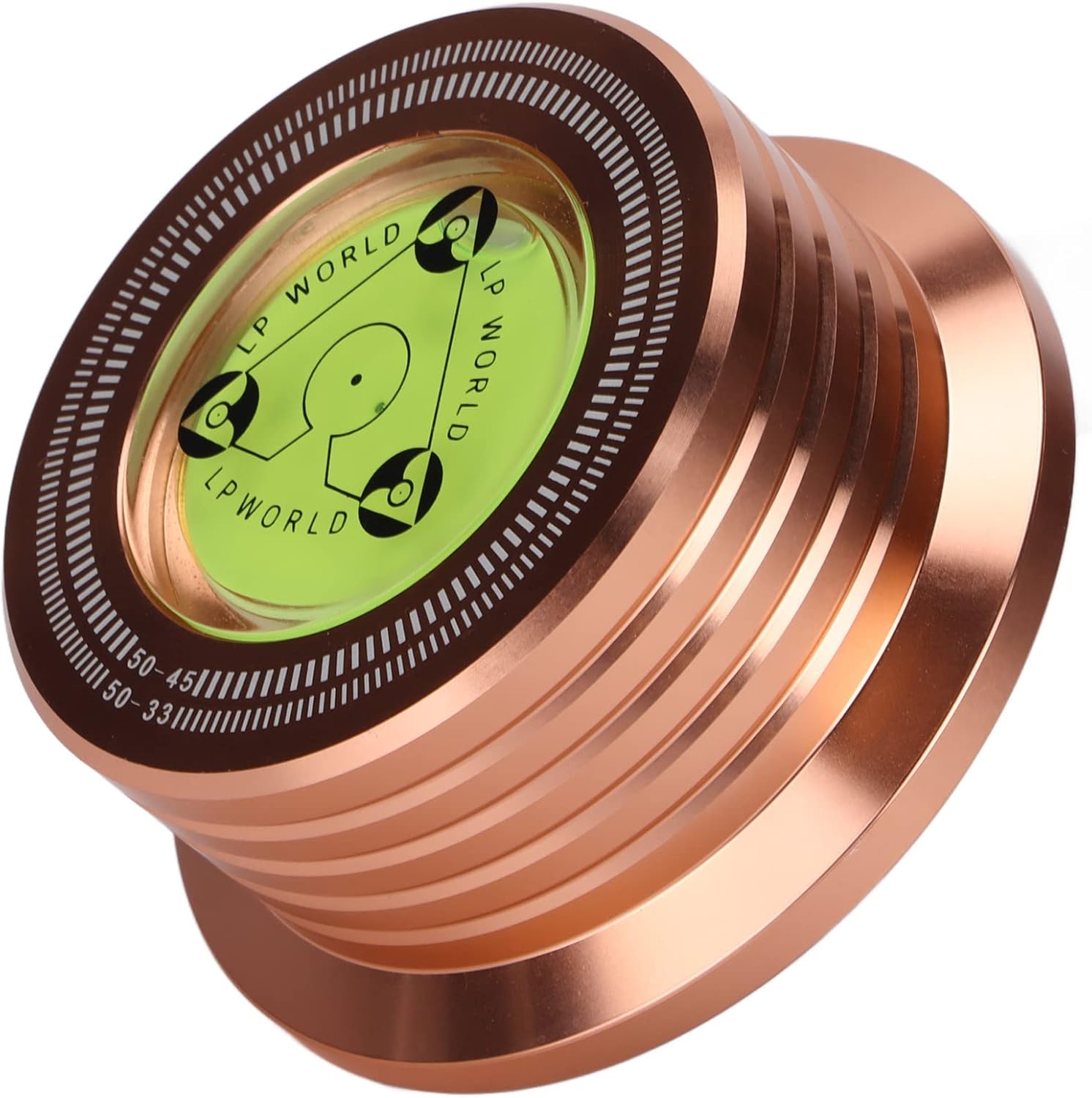 Record Weight Stabilizer, Disc Stabilizer for Turntable Disc Record Player, Player CD Player Chassis Speakers(Rose Gold)