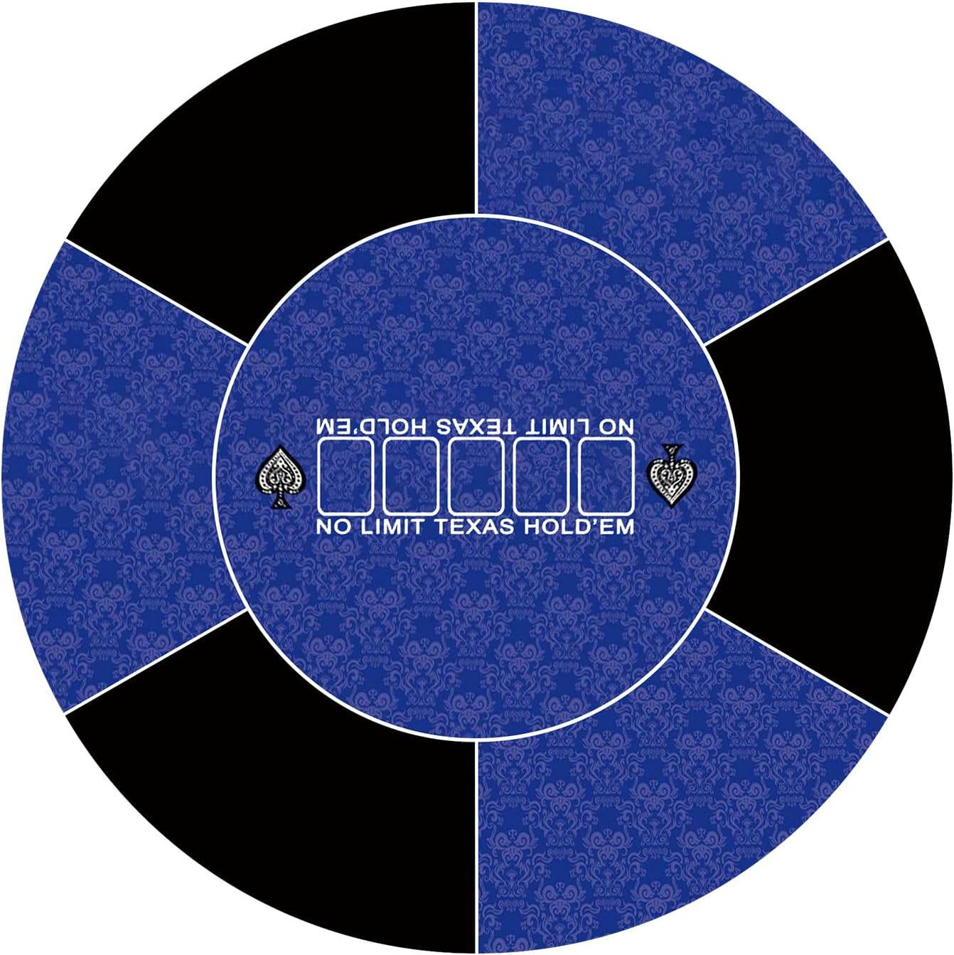 47 Inch Round Poker Mat Texas Hold'em Poker Table Top Casino Card Games Portable Rubber Poker Mat for Table for Casino Card Games