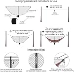 Camping Hammock Bug Net Encrypted Thickening Mosquito net Suitable for Outdoor Night Camping, 360 ° Protective Mosquito Invasion (Black)
