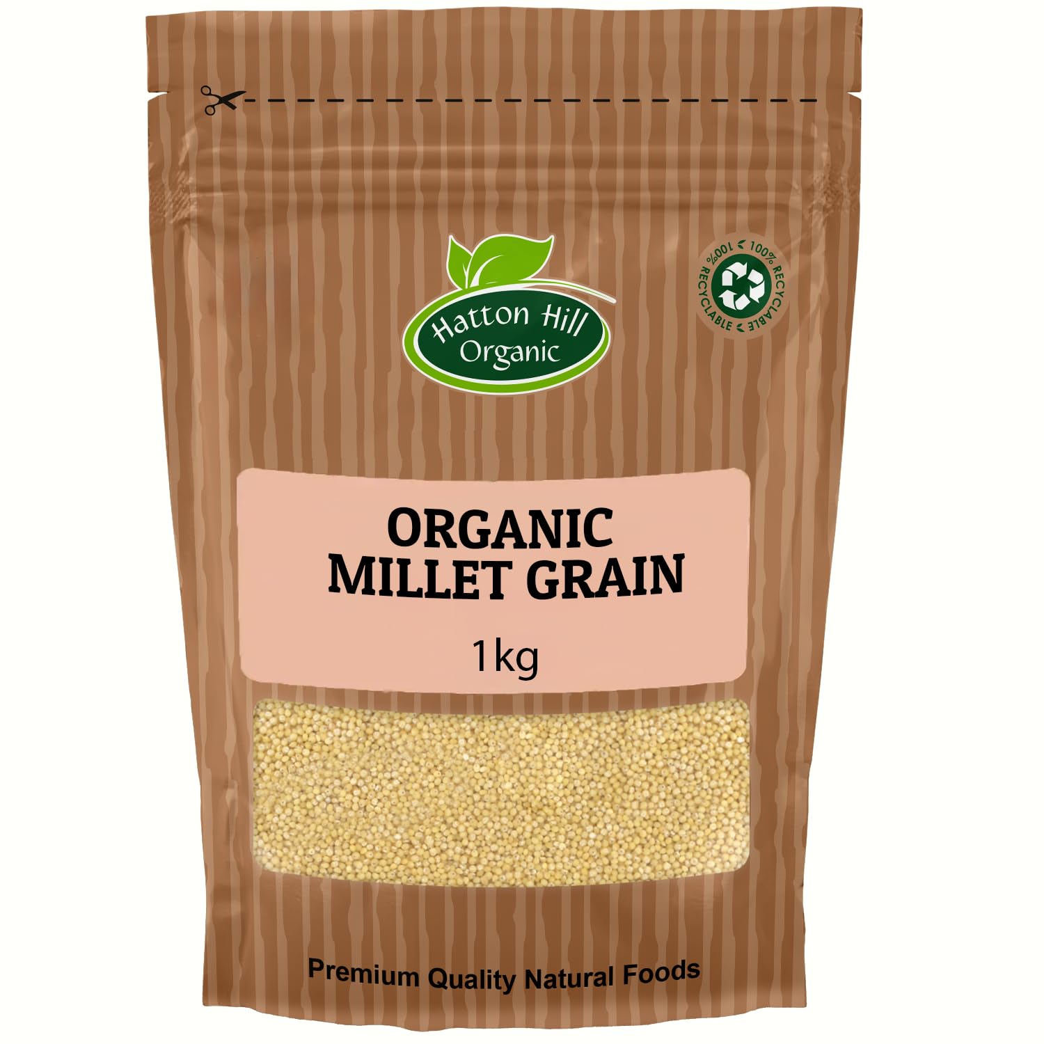 Organic Millet Grain 1kg by Hatton Hill | Nutritious & Versatile Wholegrain for Cooking and Baking