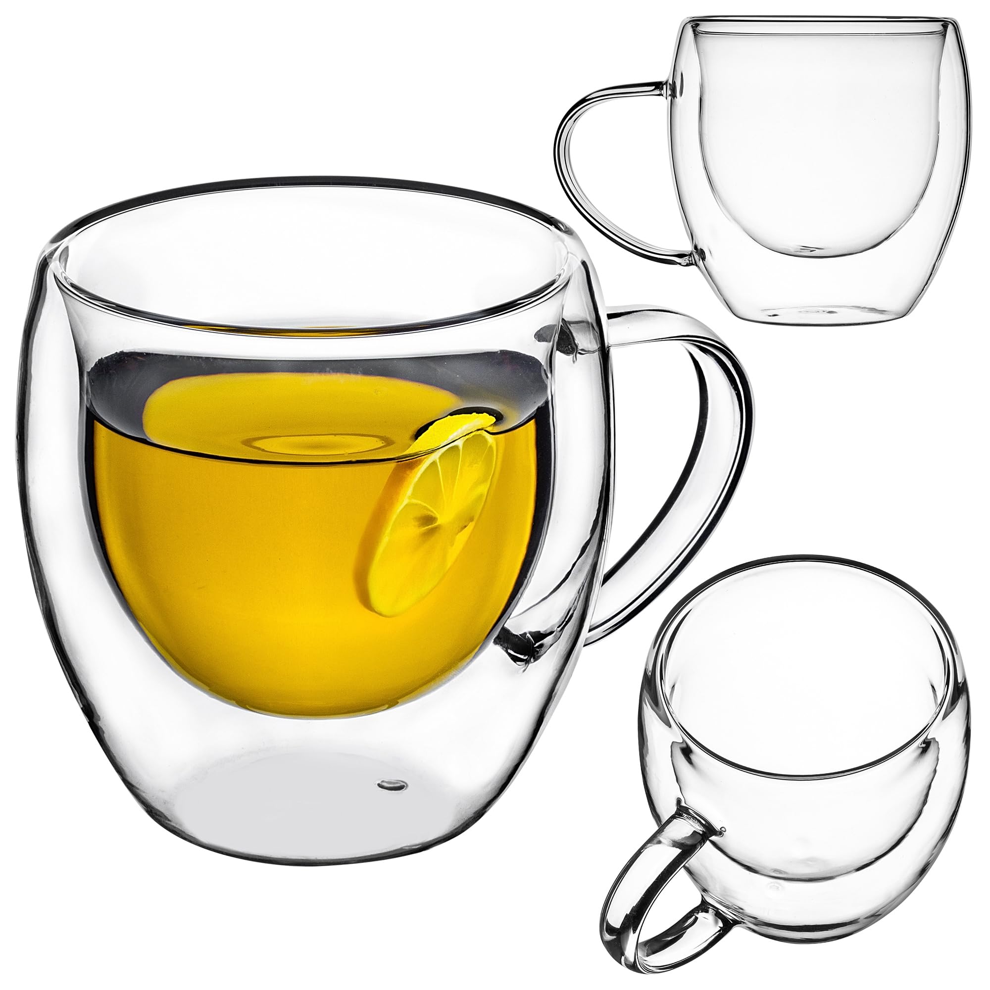 Set Di 6 Tazze In Vetro Da 270 Ml Con Manico - Per Tè, Caffè, Bevande Calde E Fredde - Foto 9