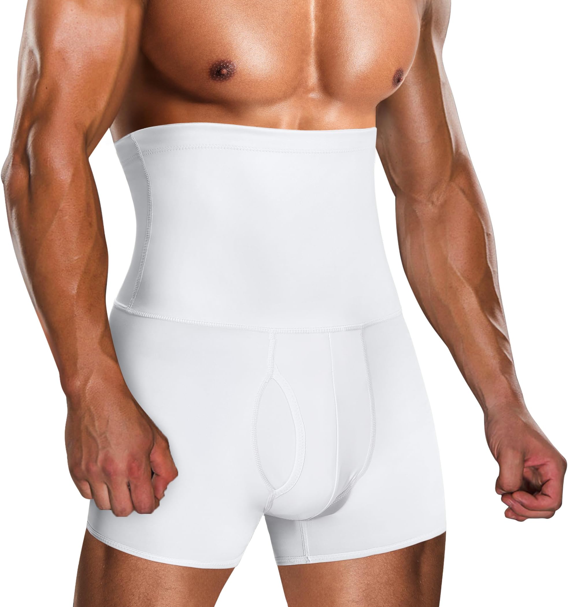 TAILONG Men Tummy Control Shorts High Waist Slimming Underwear Body Shaper Seamless Belly Girdle Boxer Briefs