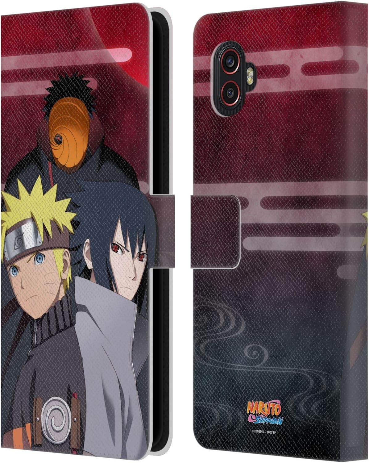 Head Case Designs Officially Licensed Naruto Shippuden Obito Naruto Sasuke Key Art Leather Wallet Case Compatible with Samsung Galaxy Xcover6 Pro/Pro2