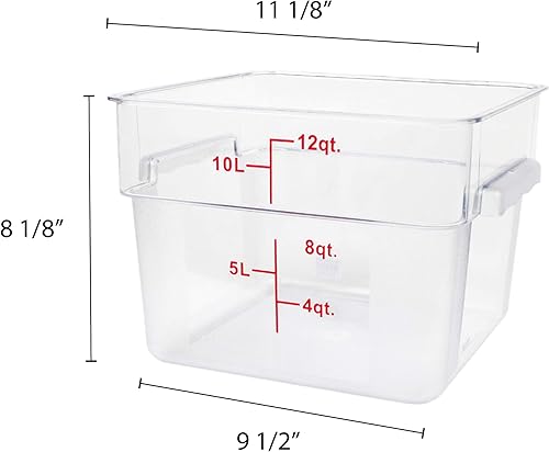 Vista 18 de Excellante - Recipientes cuadrados de polipropileno de 4 cuartos de galón, color blanco