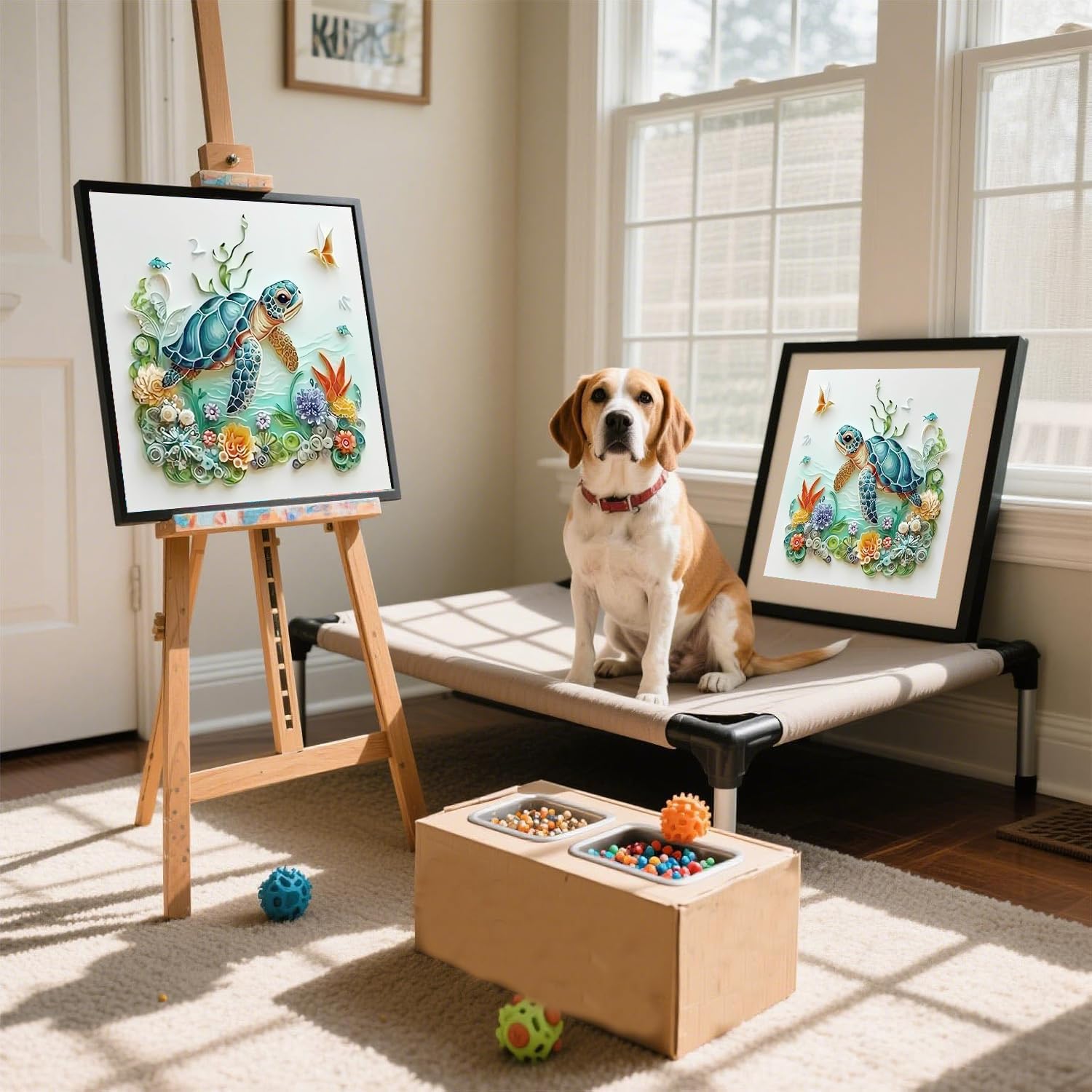 Diy Diamond Painting Tortue De Couleur Complet Kits, 5D Broderie Peinture Diamant Painting