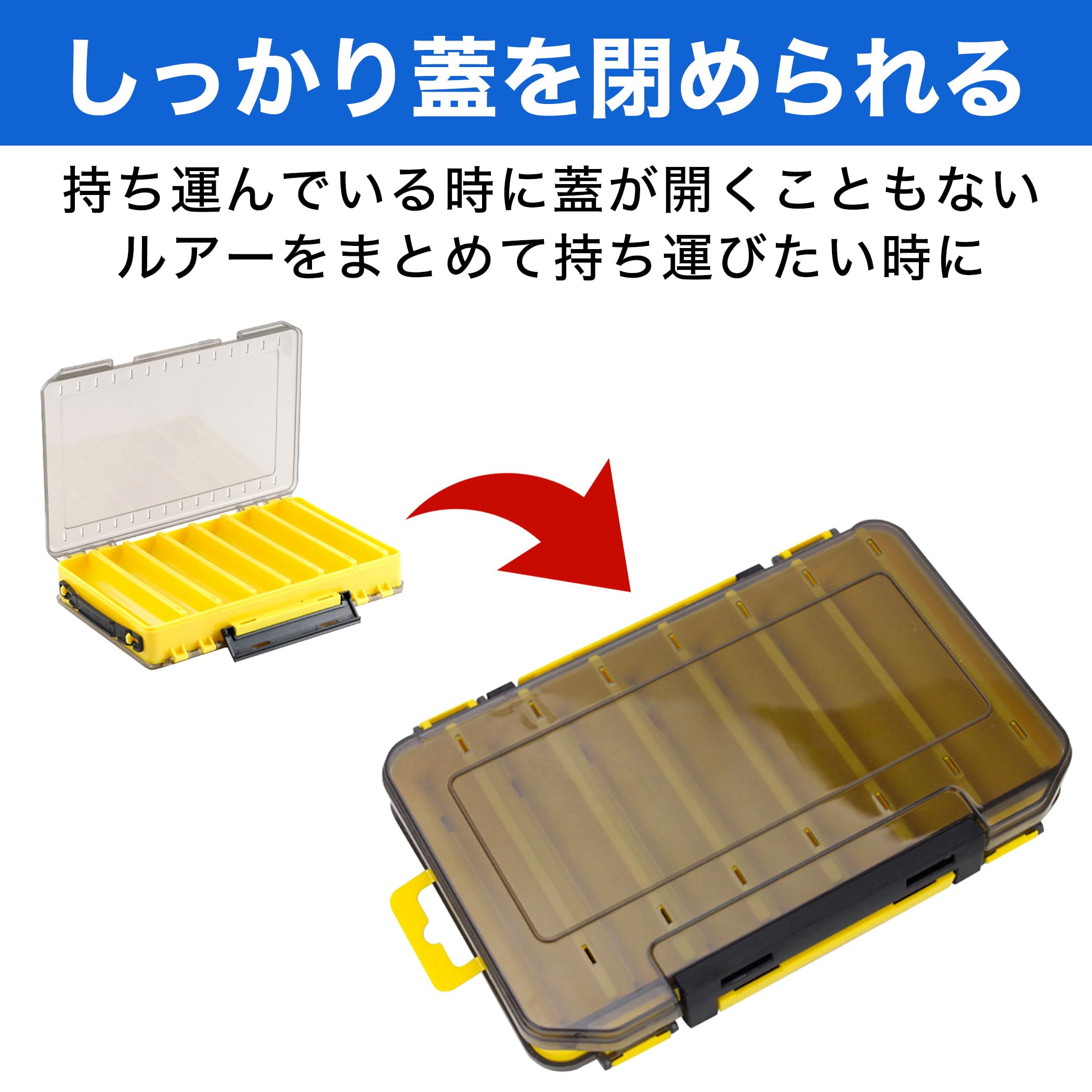 Amazon.co.jp: Felimoa ルアー収納ケース 両面に収納できる エギ
