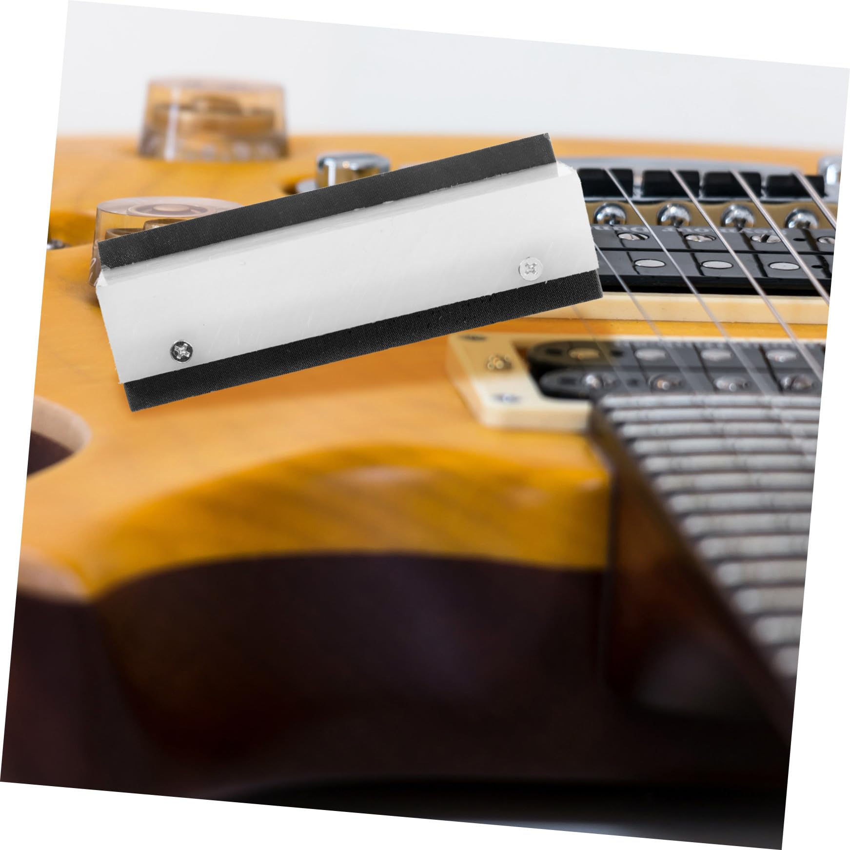 MILISTEN Gitarren Bundfeile aus Kohlenstoffstahl 2-in-1 für Wartung und Politur Ergonomisch Schützt die Oberfläche für E-gitarre