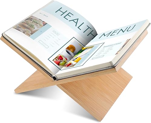 Geetery Soporte para libros de lectura, soporte abierto para libros de texto abierto y cerrado, libro de cocina, revistas, libros de texto, recetas