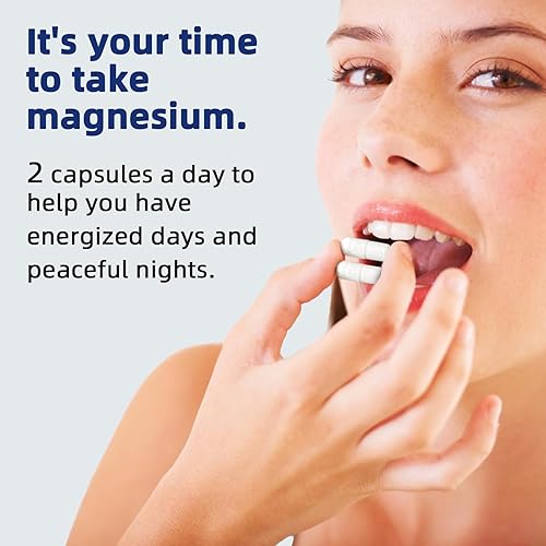 Miniatura 5 de DRFOSTER Cápsulas de citrato de magnesio  Suplemento de magnesio puro de alta absorción de 400 mg para estreñimiento, sueño, apoyo muscular y