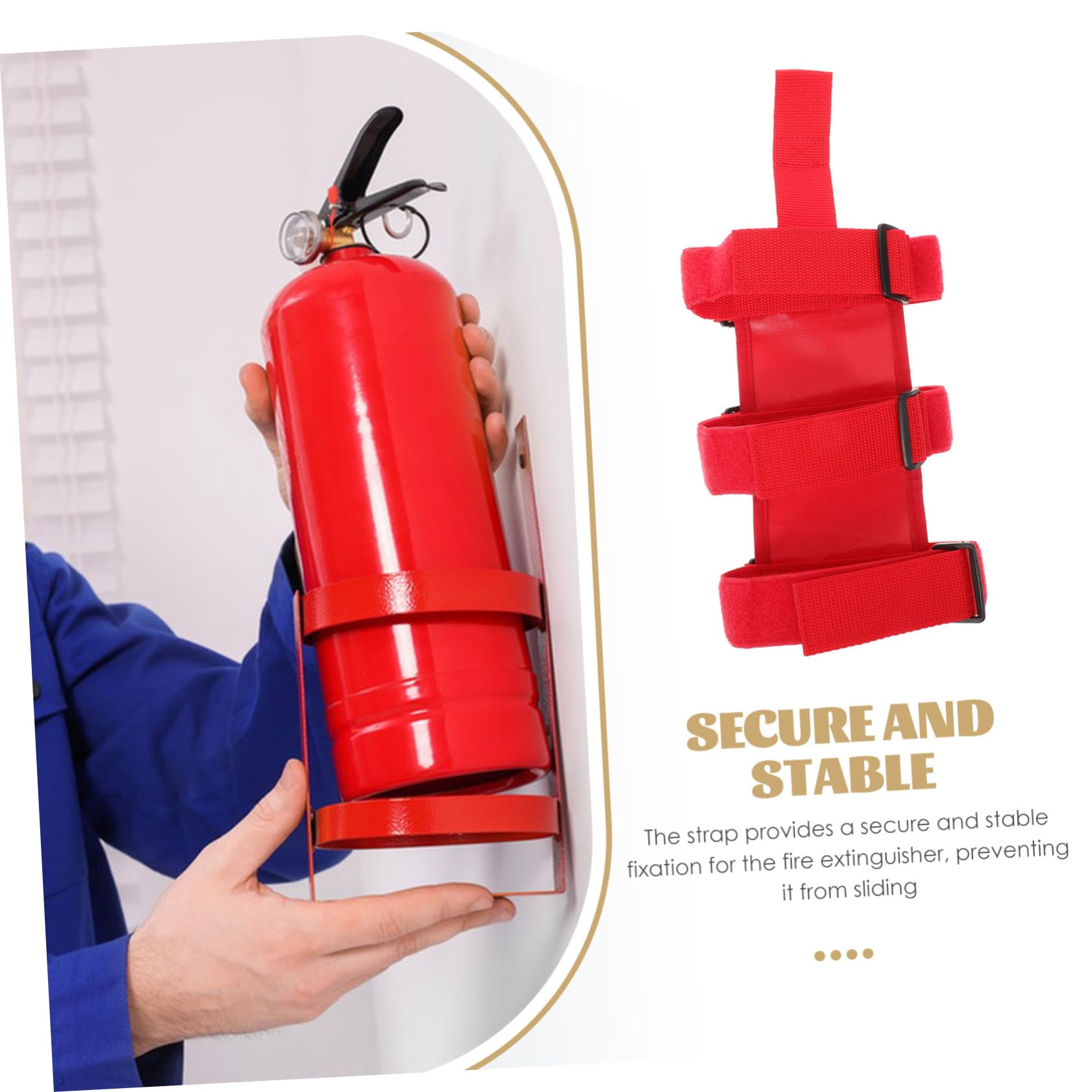 OSALADI for Vehicle Holder Mount for Extinguisher Wall Extinguisher Fixing Red Suite Nylon Car