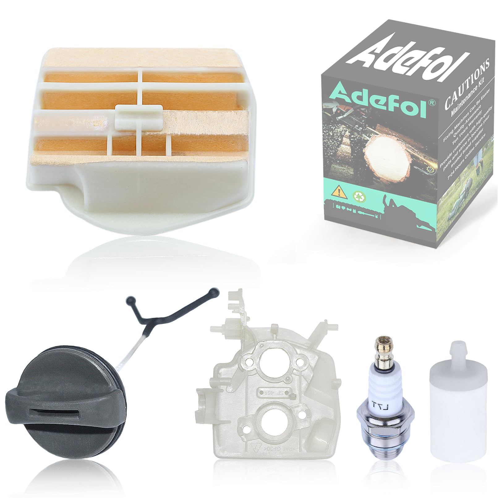 Adefol Chainsaw Air Fuel Filter Kit for Husqvarna 445 450