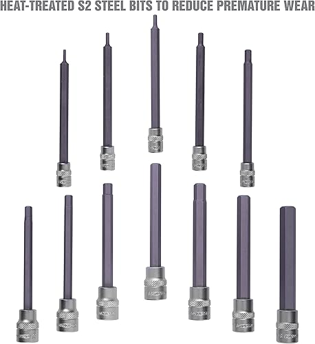 Miniatura 5 de OEMTOOLS 23538 - Juego de llaves hexagonales largas de 12 piezas (métricas), juego de llaves Allen, juego de llaves hexagonales métricas