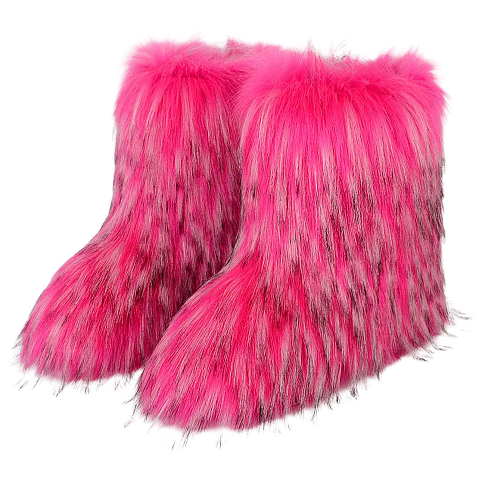 Bottes en fourrure artificielle moelleuses pour vos sorties d'hiver en ville