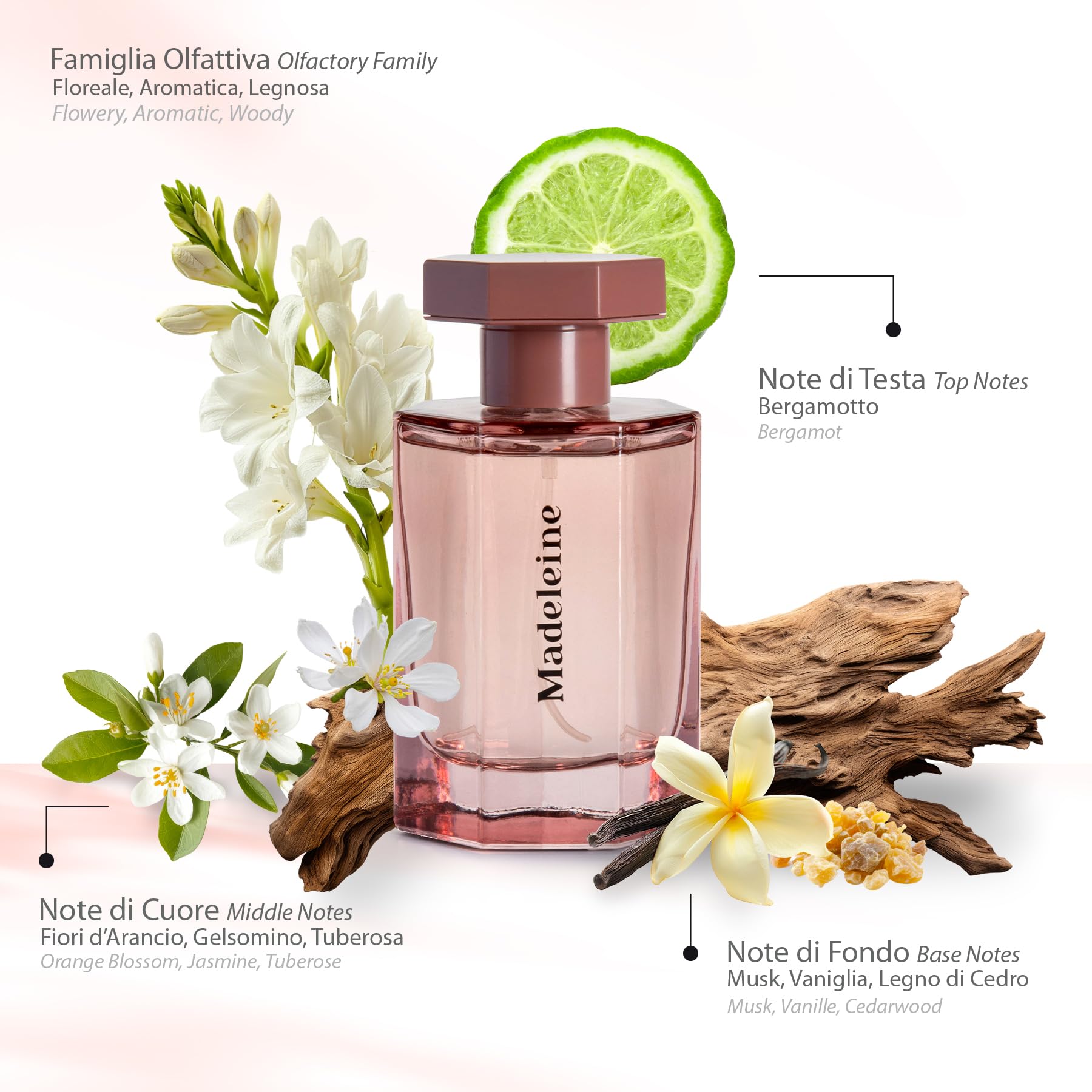 MADELEINE FLEURS | Confezione Regalo, Profumo Donna da 100ml e Crema Corpo 200ml, Fragranza Elegante e Sofisticata