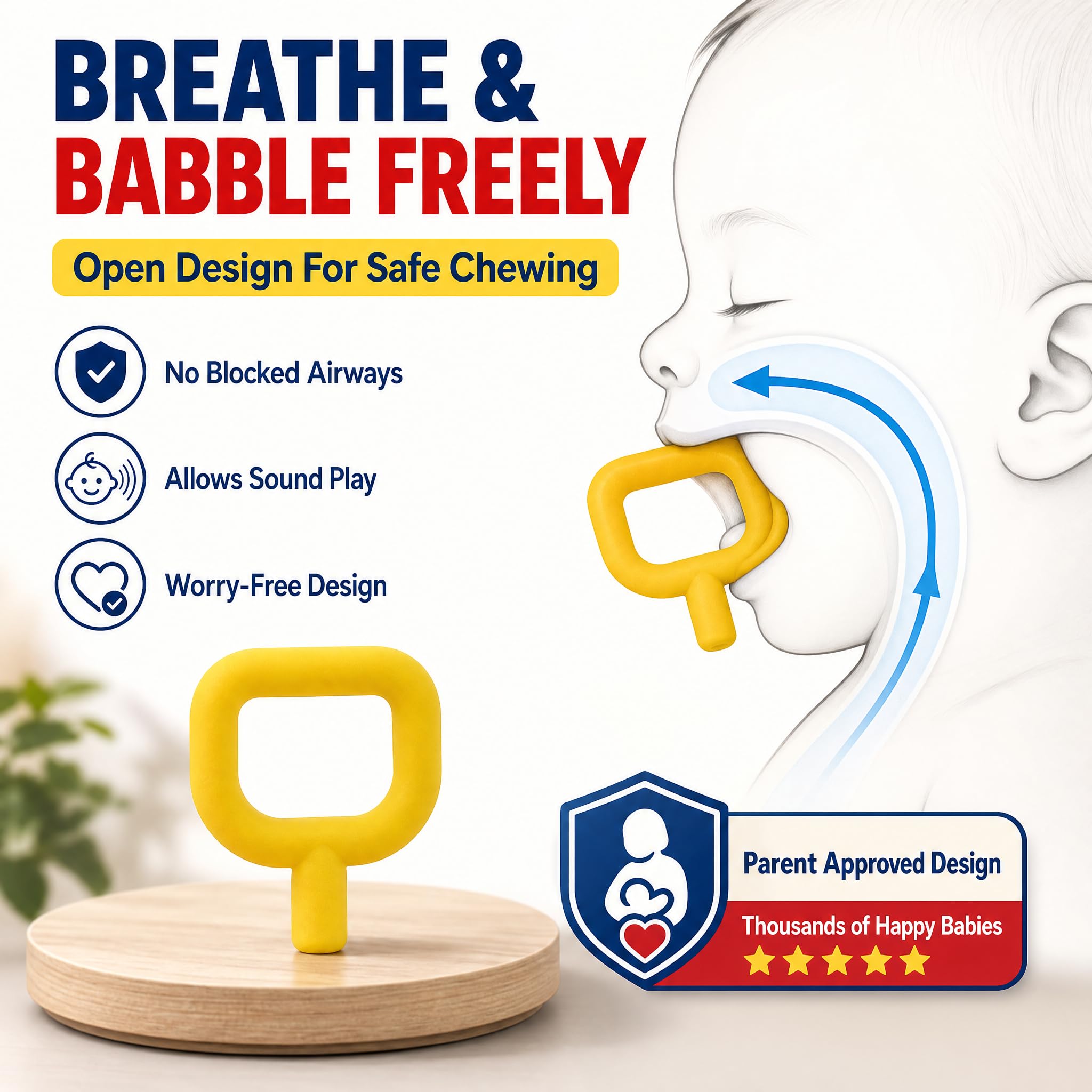 Chewy Tubes Mini Chew Smooth Oral Motor Tool, Latexfrei (Gelb)