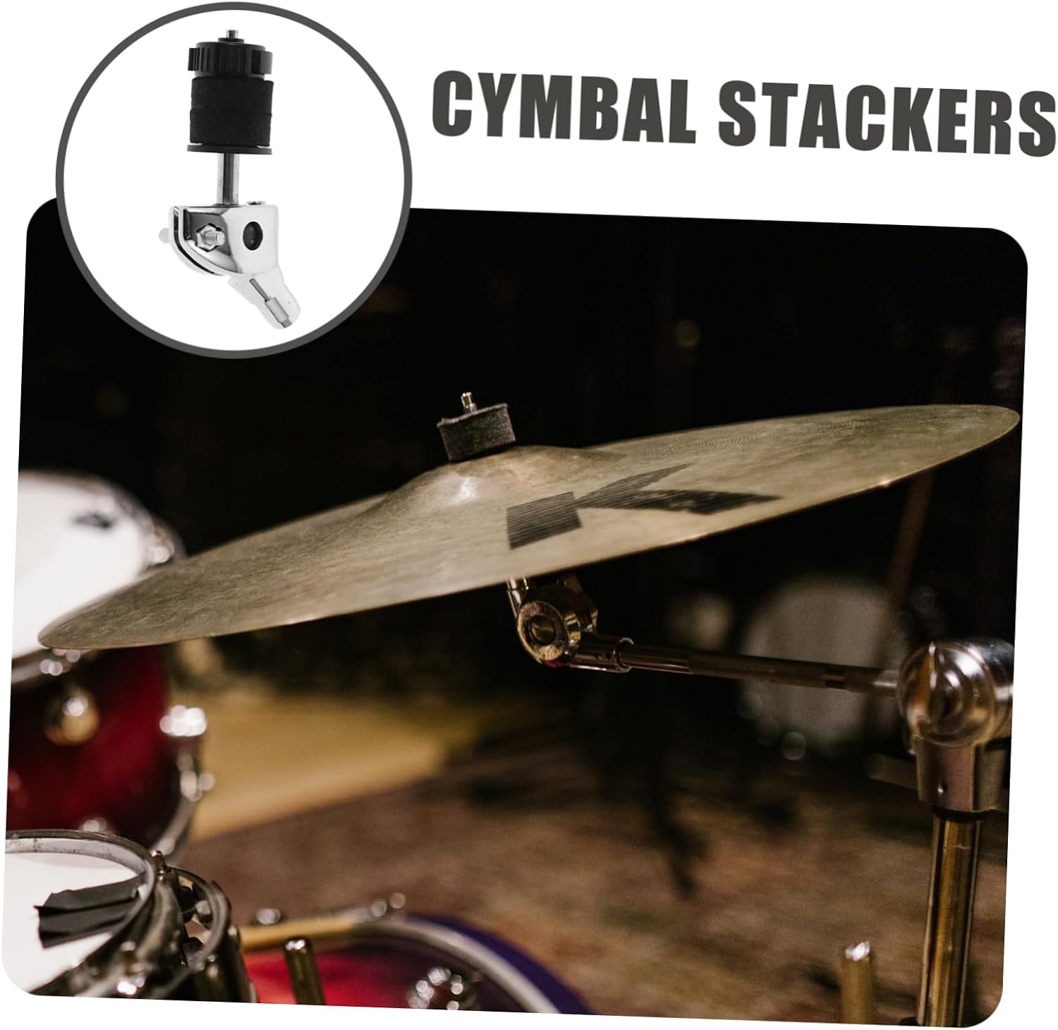 SHOWERORO Cymbal Stacker Attachment and Felt Construction Easy Installation Cymbal Holder for Drummers for Percussion Instruments