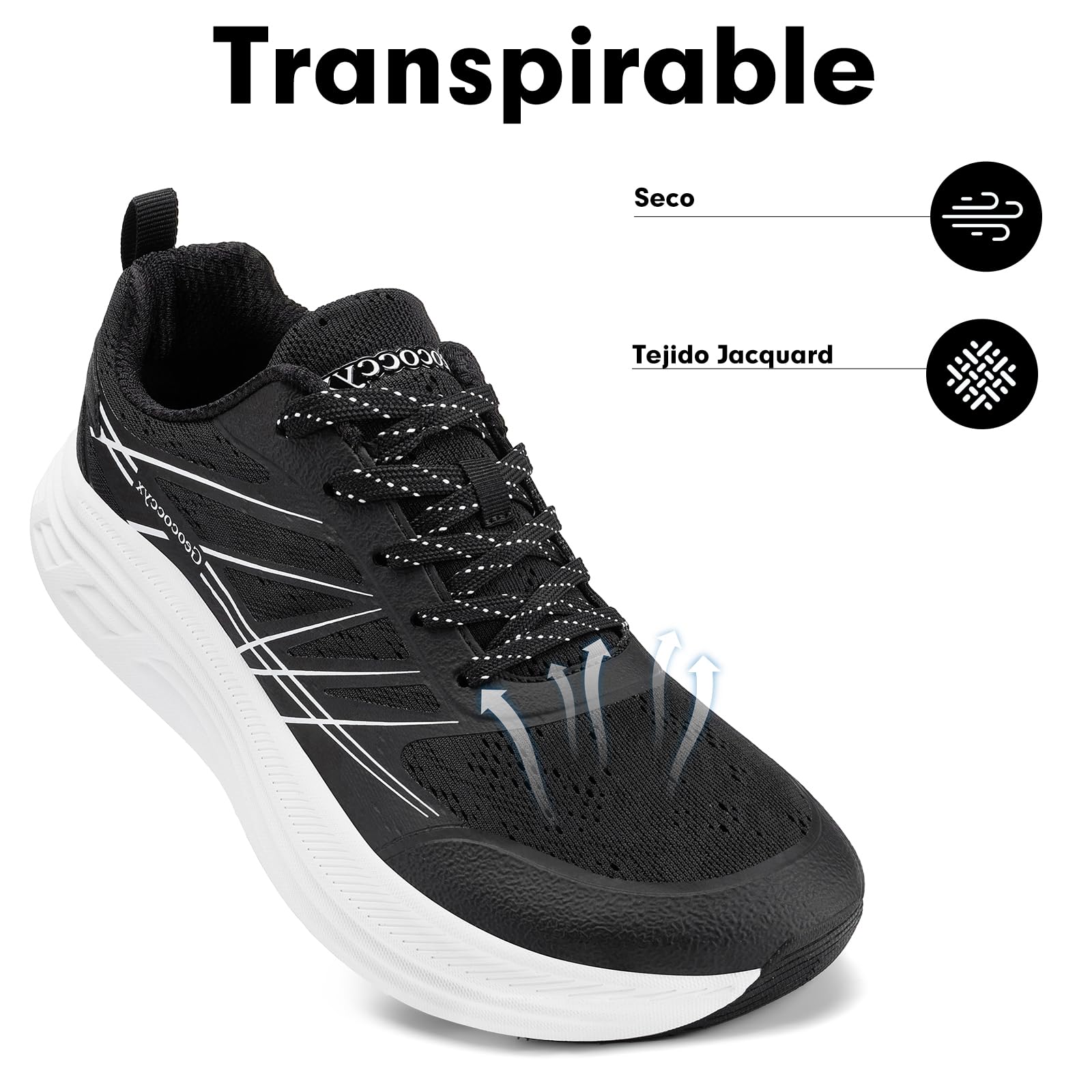 Zapatillas deportivas para hombre, con puntera ancha, transpirables, antideslizantes, tallas 39-46 — view 3