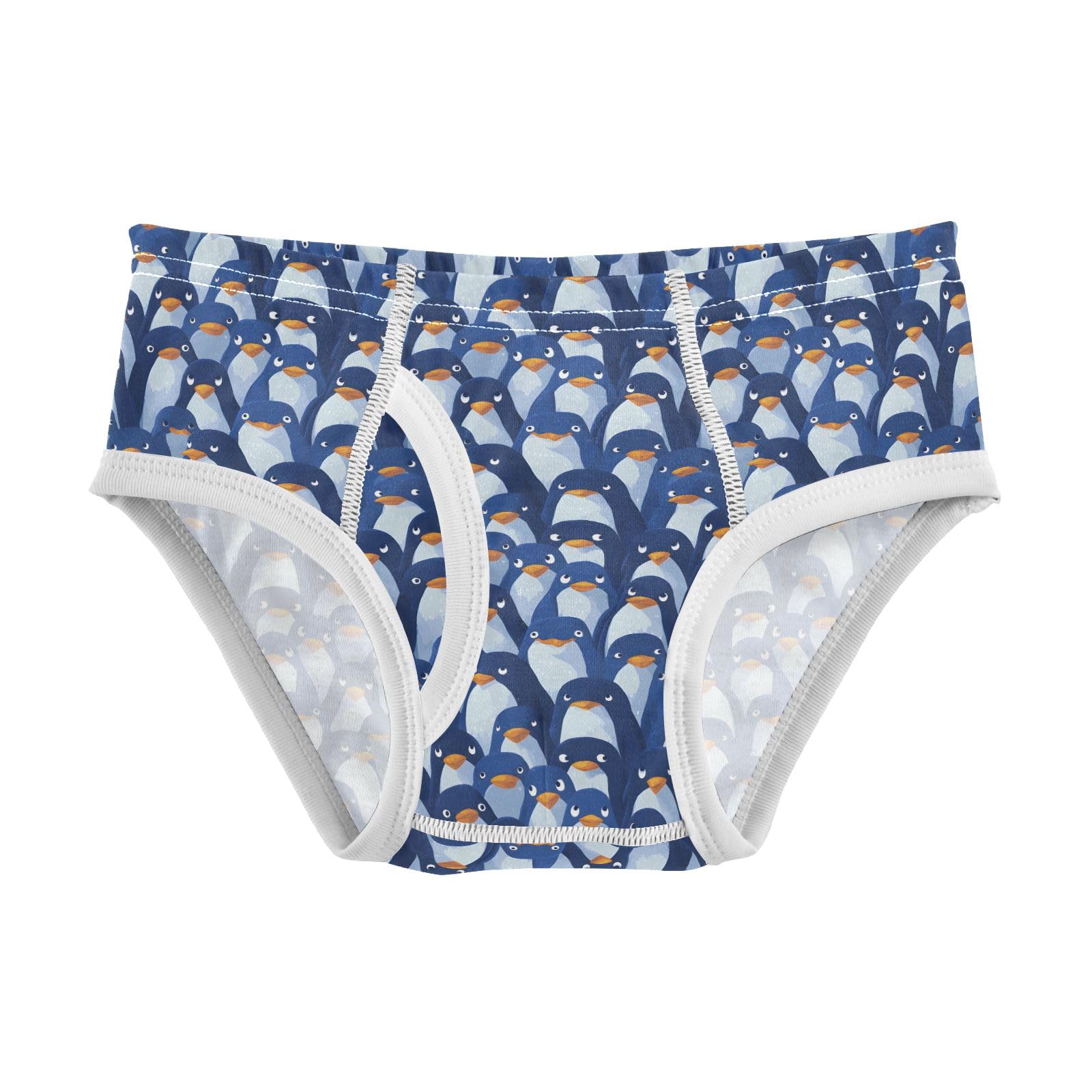 Boys Exclusive Briefs Toddler Underwear 95 Combed Cotton Boxerbriefs 2T Blue Penguins with White Bea