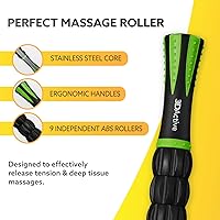 Vista 3 de 3DActive 3DActive - Rodillo de masaje para recuperación muscular, tejido profundo y masaje de puntos gatillo. Verde