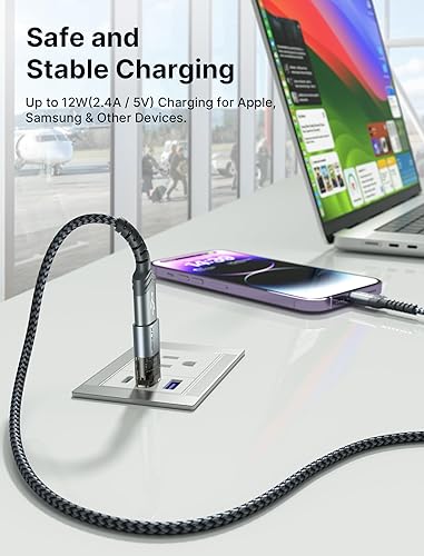 Miniatura 5 de JSAUX Bloqueador de datos USB y bloqueador de datos USB C (paquete de 4), bloqueador de datos USB-A transparente a USB-A y USB-C a USB-C solo para