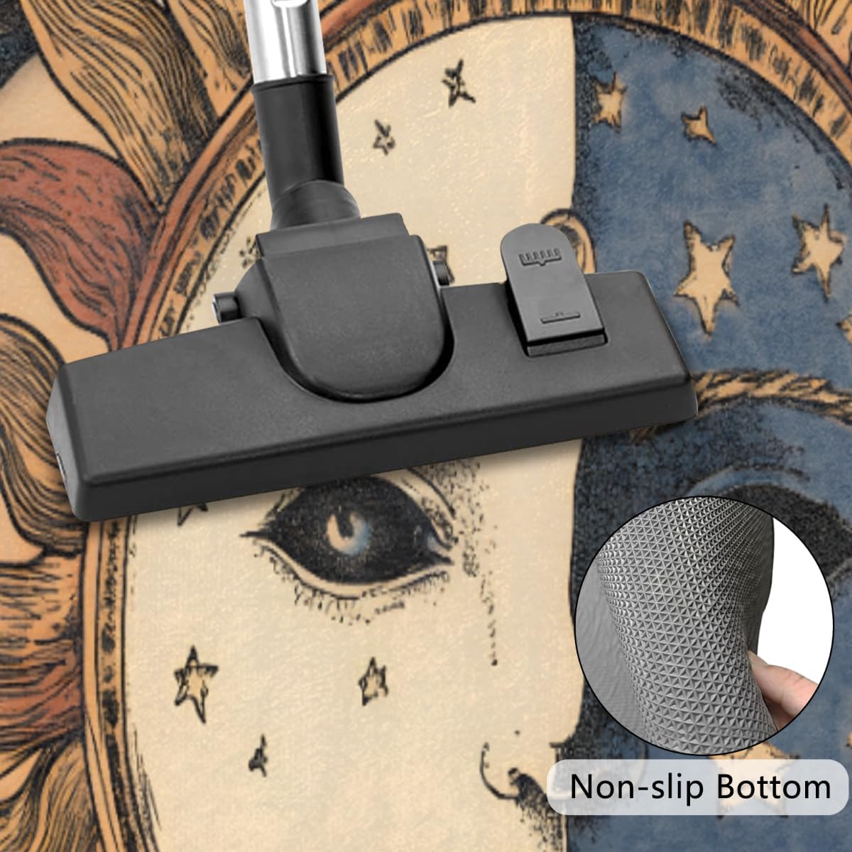 Pardick Boho Sun Moon Half Round Door Mat, Non-Slip Welcome Indoor Entrance Way Rug Semi Circle Front Doormats Washable Bathroom Kitchen Floor Mat, Outdoor Rugs for Garage, Patio, Hearth Rug