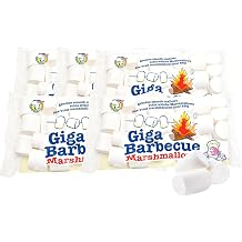 Mr. Mallo XXL Marshmallows 5 x 750g [For Grilling & Campfire] - Giant Marshmallow - Fluffy BBQ Marshmallows - Gluten Free & Fat Free - White Marshmallow