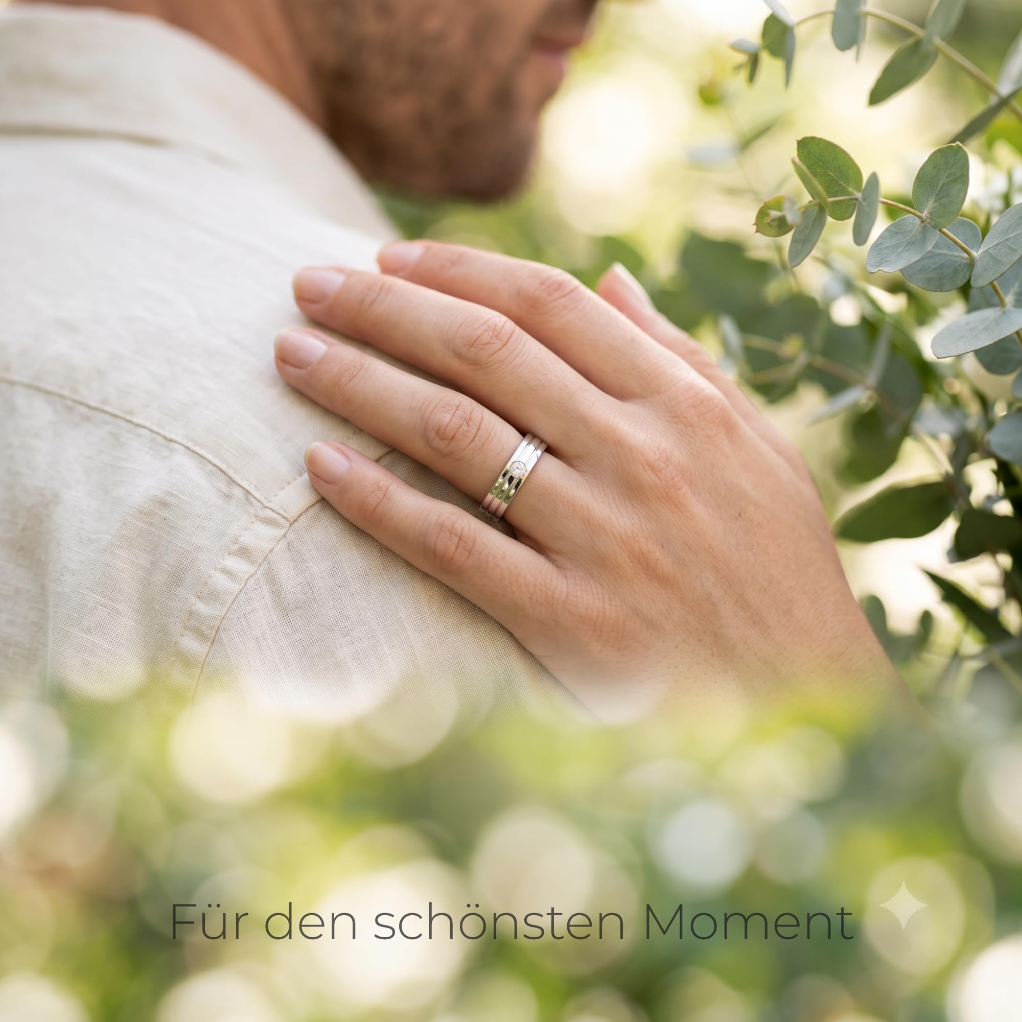 Kolibri Rings Damenring Zirkonia Stein Sterling Silber 925 Ring Ehering Verlobungsring Partnerring Freundschaftsring - Inkl. Gravur und Etui