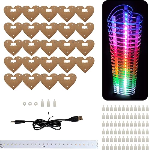 Vista 12 de Kits electrónicos de luz de audio LED DIY (PP16LED-HEART)
