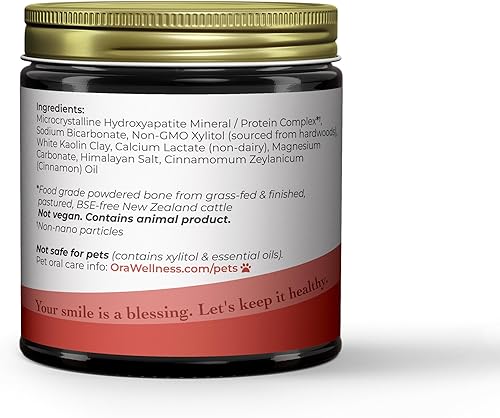 Miniatura 7 de OraWellness Shine - Polvo de dientes remineralizante con hidroxiapatita, polvo blanqueador de dientes natural, removedor de manchas de dientes