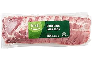 Amazon Fresh Brand, Pork Back Ribs, Bone-In, 3 Pound