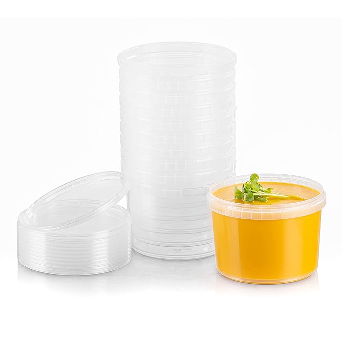 Buy 16oz. Round Clear Deli Containers with Lids Stackable, Tamper