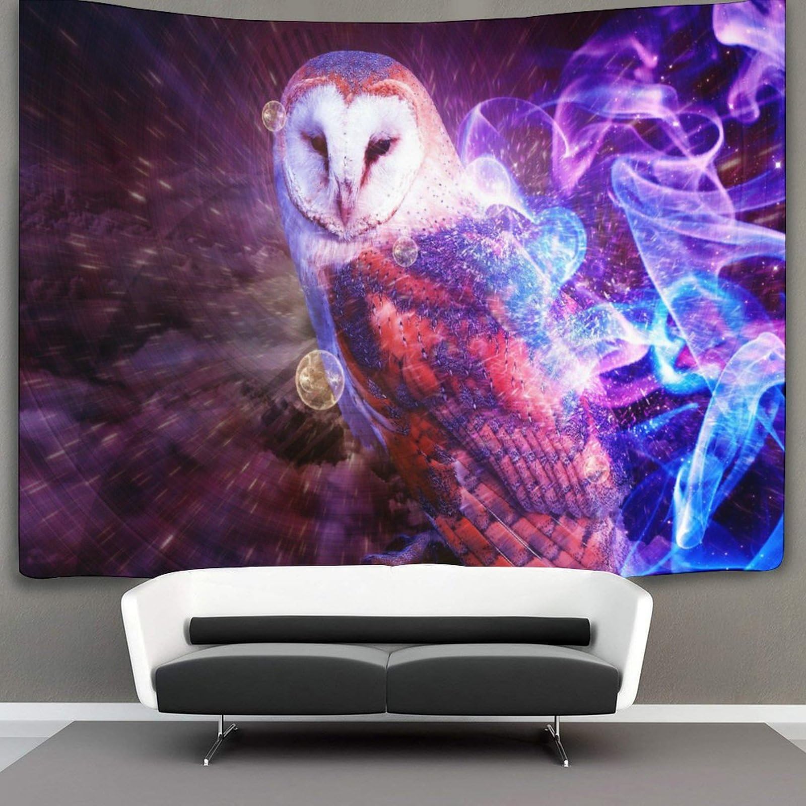 kaiyun Owl Tapestry Wall Hanging Birds Animals Wall Art for Living Room Bedroom Dorm 130cmx150cm