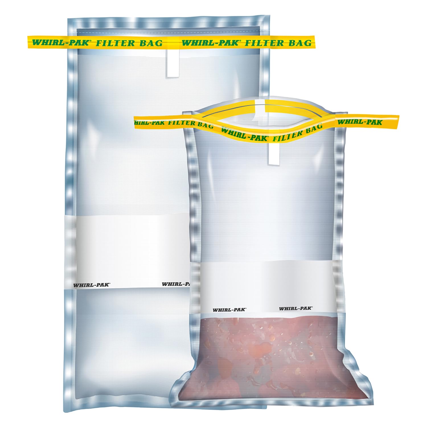 Whirl-Pak Low Density Polyethylen Beutel mit Schriftfeld und Filter, Transparent, 1650ml, 300x190mm, 50 Stück