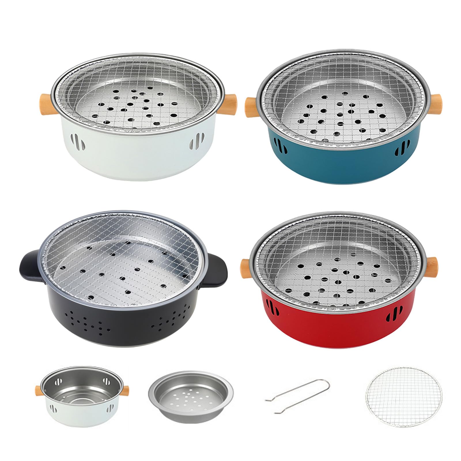 Juego de parrillas de barbacoa portátiles de montaje, Red