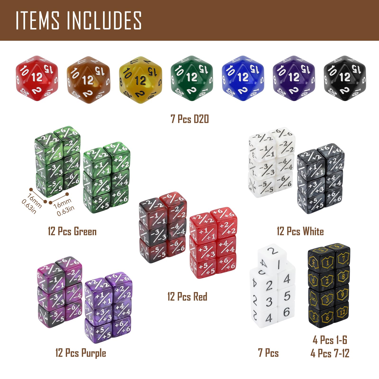 Amazon.com: 130 Pieces MTG Dice Counters Set Bulk Ability Keyword Tokens,  Shield Plus 1 MTG Life Counters 6 Sided Counters Dice Set Compatible with  Magic The Gatering TCG CCG Card Gaming Accessories :
