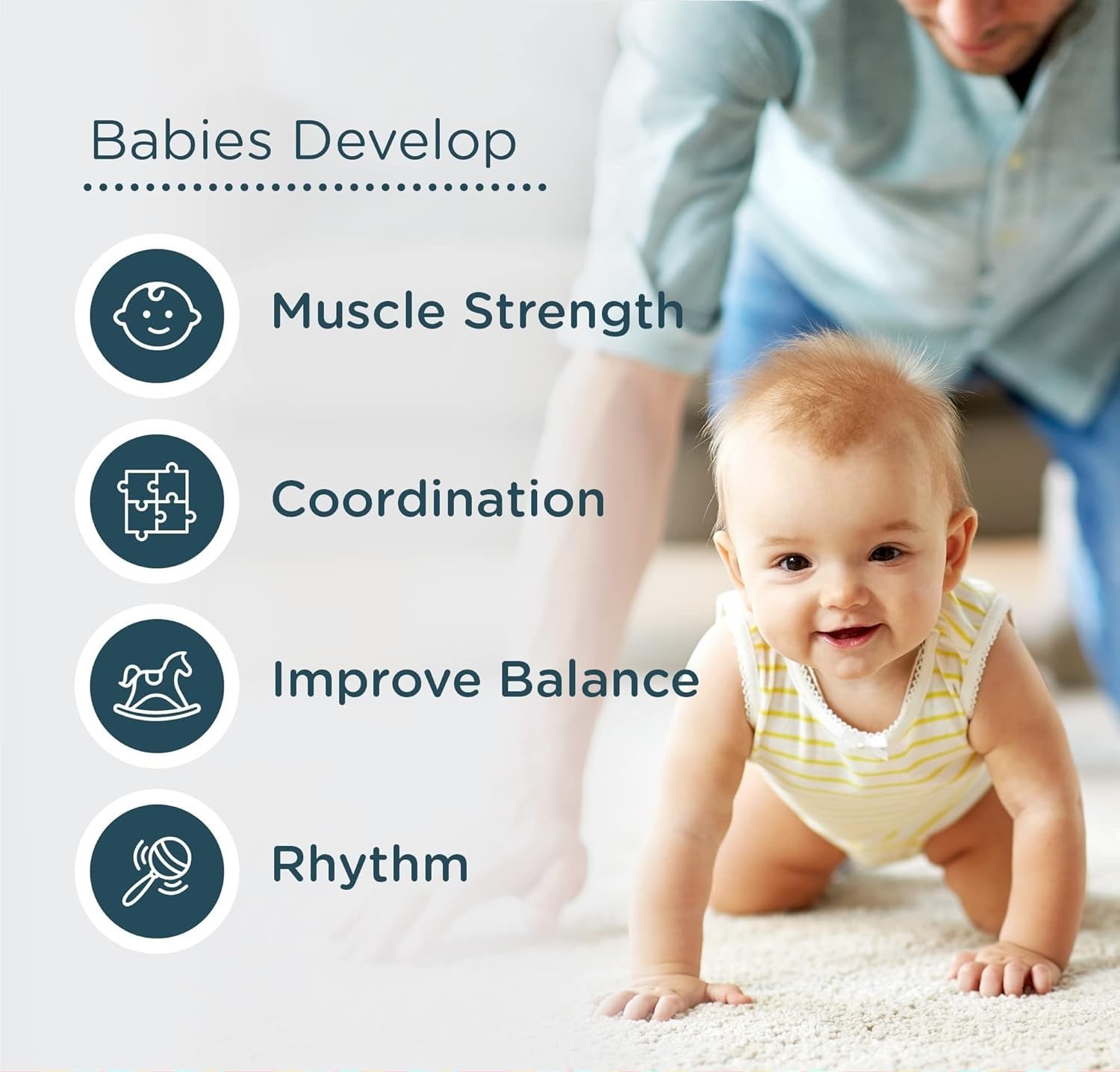 Braintastic 2 in 1 Baby Jumper and Walking Harness with Door Clamp Walk Trainer Infant Activity Bouncer for Coordination and Active Play 6 to 12 Months 4